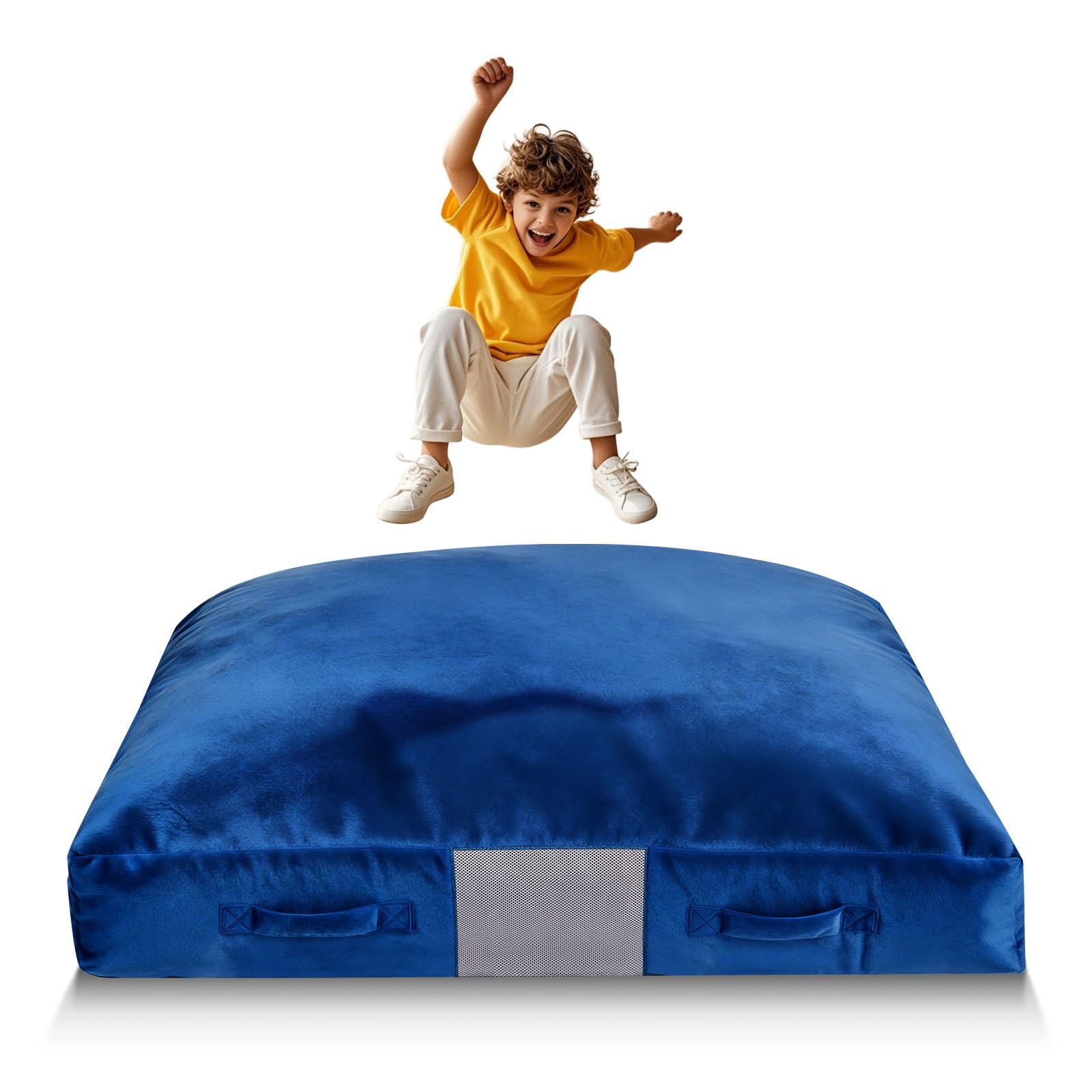 VEVOR Crash Pad, Crash Pad for Kids Sensory with Foam Blocks and Washable Cover, Large Soft Pillow Mat, Sensory Room Equipment for Children Jumping,