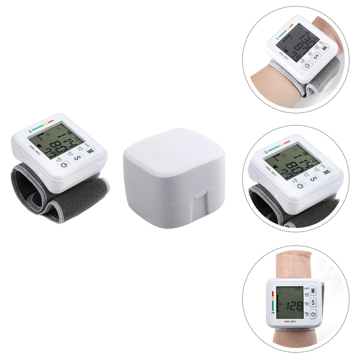 MAGICLULU Misuratore di Pressione Digitale da Polso per Casa, Ematomanometro Elettronico Display Lcd a Numeri Grandi, Compressione Automatica e Spegnimento Automatico, Adatto per Anziani,