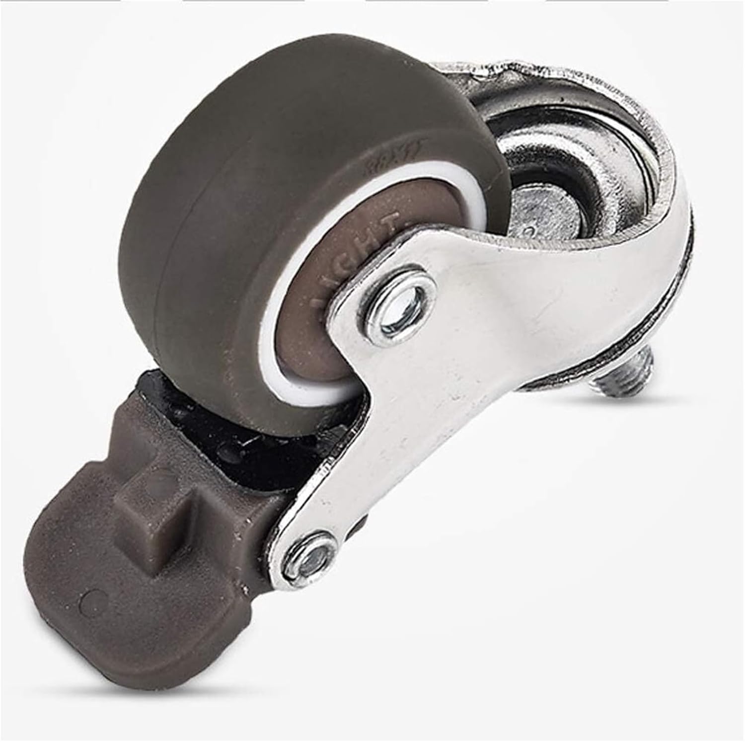 4 X Threaded Rod Rubber Casters, Rotatable with Brakes, Used for Furniture, Office Chairs and Scaffolding(2inch8mm,2brake+2swivel)