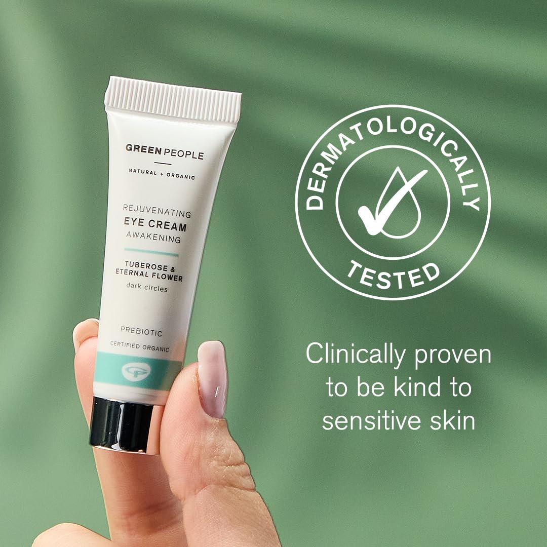 Green People Rejuvenating Eye Cream - Natural & Organic - For Dark Circles & Puffy Eyes - Paraben & Alcohol Free - Cruelty Free & Vegan, 10ml