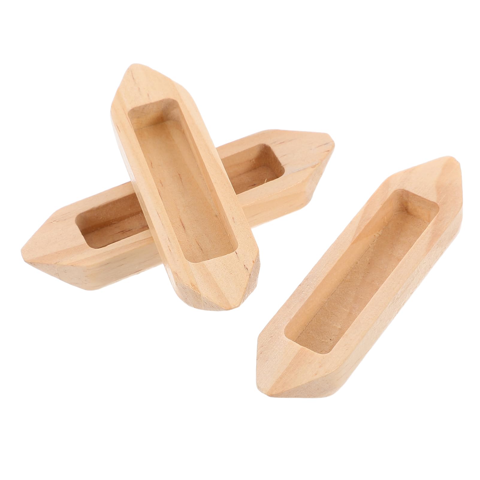 INOOMP 3pcs Miniature Canoe Boat Model Figurines Wooden Sailboat Craft for Home Office Shop Decor Artistic Nautical Ornaments for Cozy Ambiance