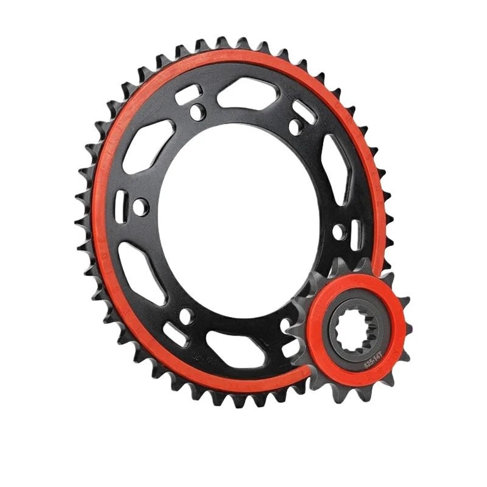 Motor Piñón Ajuste para Benelli TRK 502 502X TRK502 TRK502X piñón Delantero y Trasero piñón Mosca Cadena Rueda 14T 44T 46T Moto Piñon Delantero(14T)