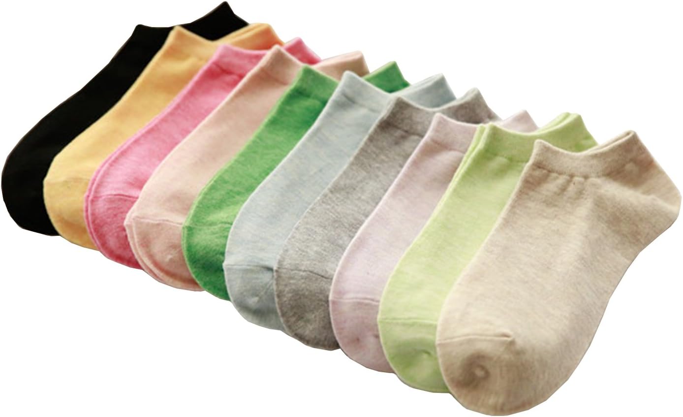Soft Cotton Women's Ankle Socks 9 Pairs