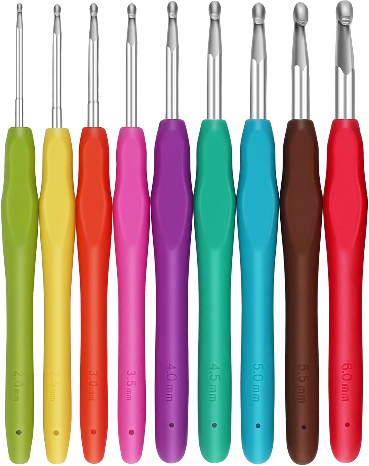 Crochet Hooks Set,9 Sizes Ergonomic Soft Handles Crochet