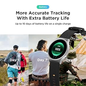 Motorola Moto Watch 120 - Premium Bluetooth Smartwatch with AMOLED Display, 10-Day Battery, Heart Rate & SpO2 Tracking, Fitness & Health Monitoring, Compatible with Android and iPhone - Silver