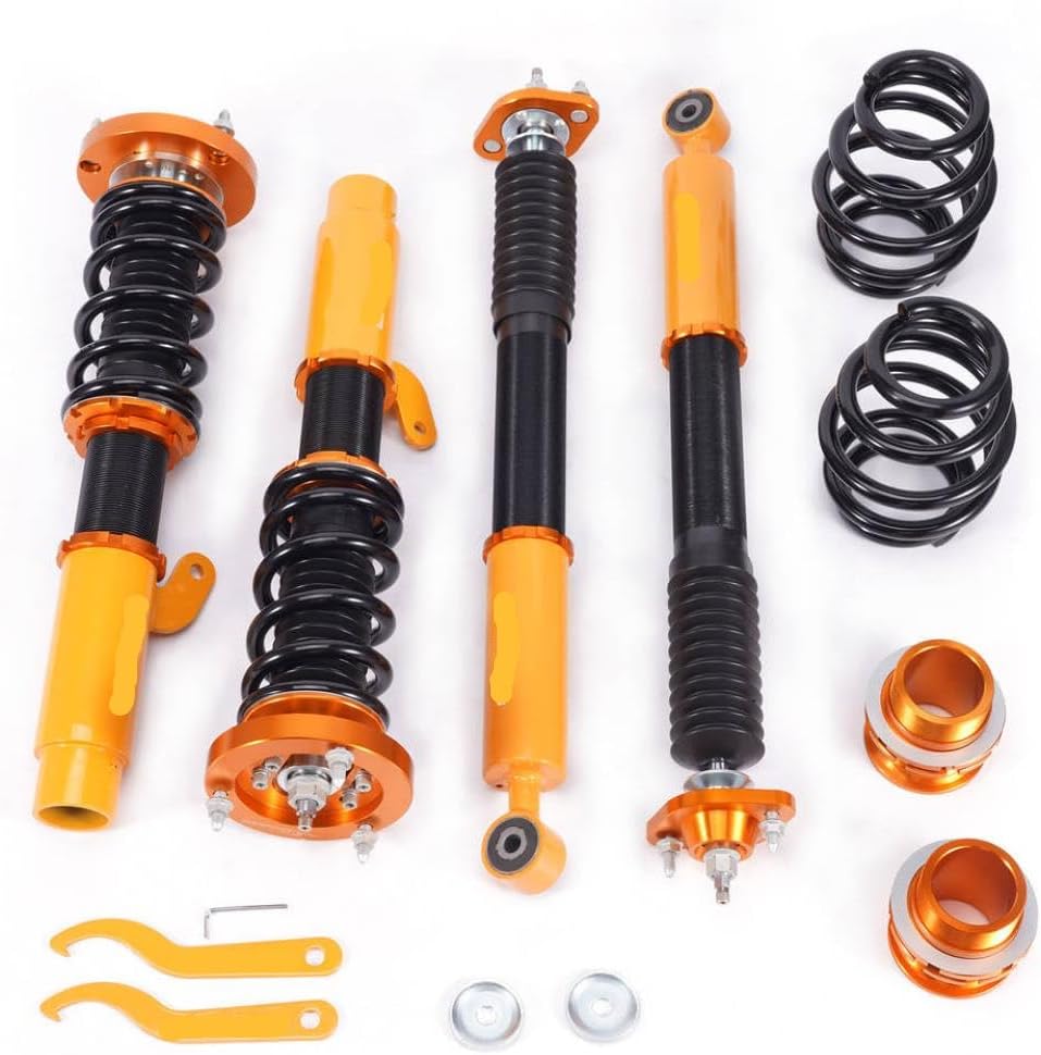 Coilovers Suspension 24 Way Damper Shocks Compatible With E46 320i 325i 330i 1998 2005 Lowering Suspension Shock Absorber Kit
