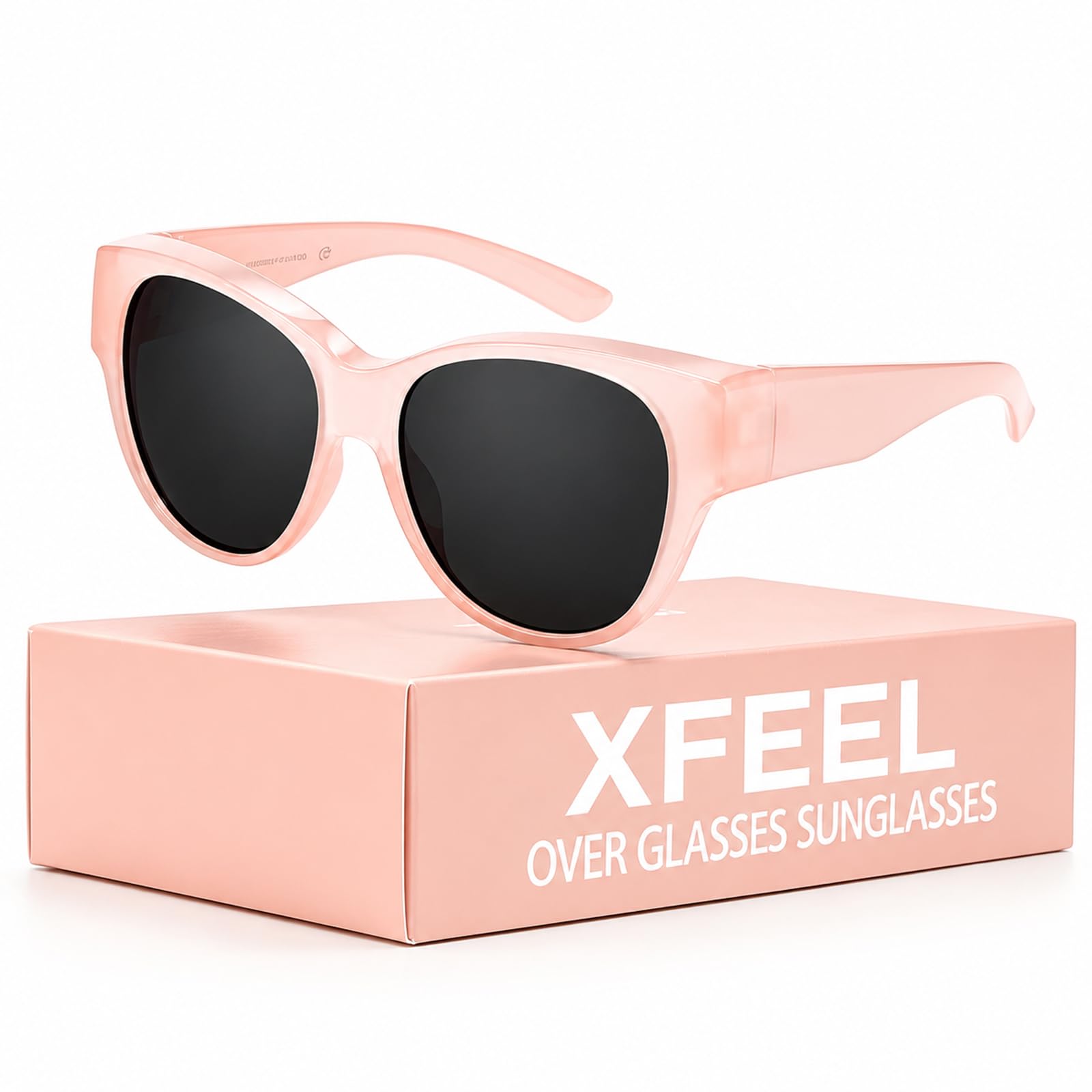Xfeel Polarized Over Glasses Sunglasses for Women Fitover Sun Glasses | Sunglasses that Fit Over Glasses, UV400 Protection, Outdoor Driving Shades, Over Reading/Prescription Glasses Sunglasses