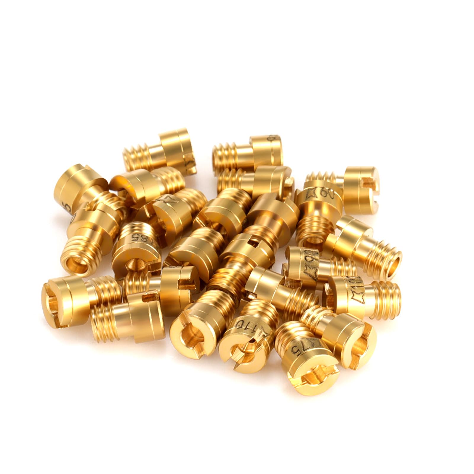 GEARMONSTER Vergaser Hauptdüsenset, 25 Stück Vergaser Düsen, M6 Hauptdüsenset Satz 55-115 Vergaser Hauptdüse Set für Roller Motorrad Schaltmoped