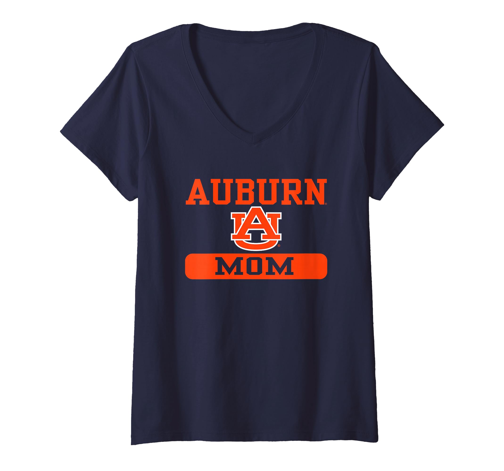 Womens Auburn Tigers Mom Officially Licensed V-Neck T-Shirt