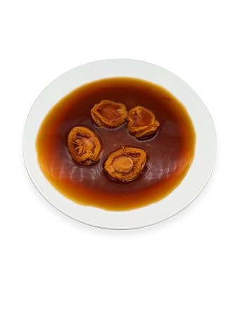 Sweet Post Braise Abalone in Oyster Sauce, Braise Abalone - Wild Abalone Canned - Instant Braised Abalone Pack of 1 (6-6 Head - Net Weight: 425Gram, Drained Weight: 165Gram)