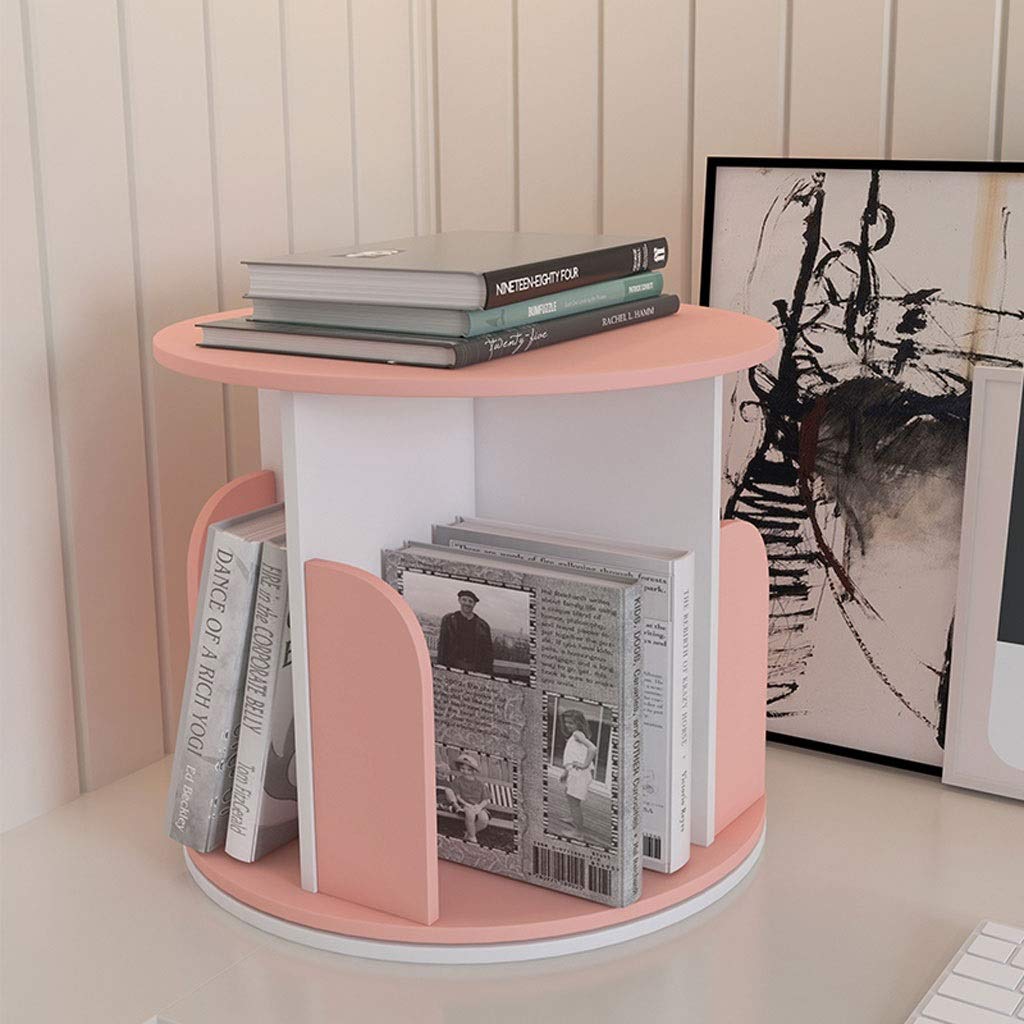 Biuro Bookshelf Obrotowa półka na książki Biurowa Organizator Wielofunkcyjne materiały biurowe Bookshelf Bookshelf Bookshelf dla dzieci (żółty) do domu Bookshelf Home Decor