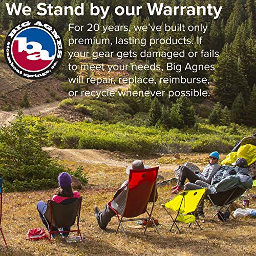 Big Agnes Big Six Camp Chair - High & Wide Camping Chair With Aircraft Aluminum Frame, Asphalt #TOP5