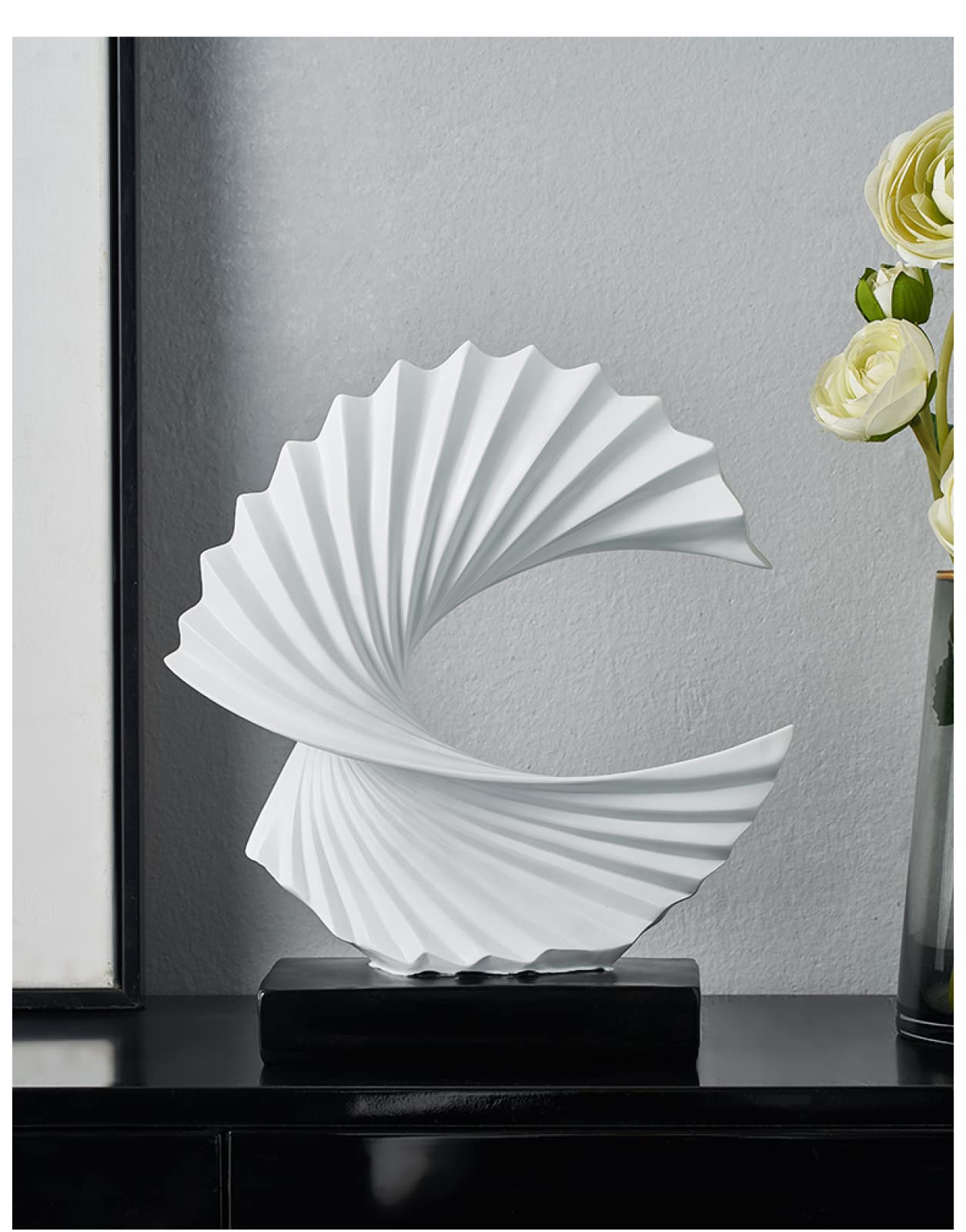 Amazon.co.jp: 彫像 ホワイトモダン彫刻彫刻樹脂装飾彫刻 : ホーム