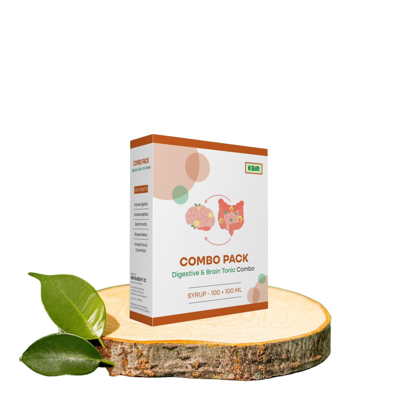 - DIGESTIVE & BRAIN TONIC COMBO PACK (100+100 ML) | Liver Support Supplement & Brain Boost supplement for Focus, Memory, Brain wellness