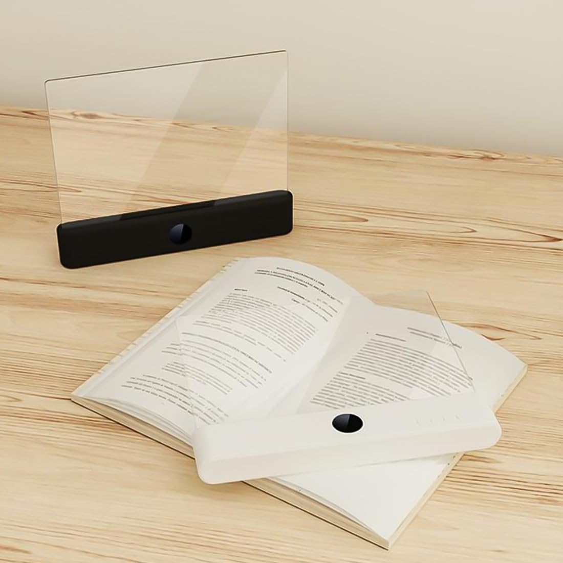 Book Lights for Reading at Night, Rechargeable Smart LED Reading Light with 3 Colors & Timer, Book Page Glow Lamp with 30 Christmas Bookmarks, Funny Gifts for Readers Kids Women Men (White)