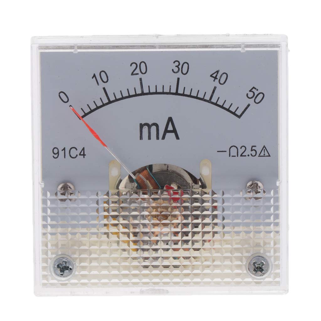 dc ammeter analog panel meter amp meter current gauge pointer type 0-50ma