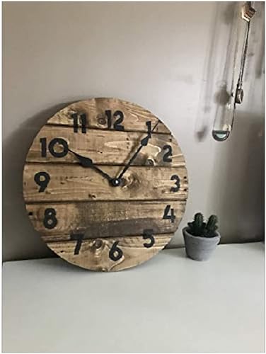 ArogGeld Reloj de pared moderno estilo rĂşstico vintage de madera rĂşstica de 10 pulgadas, silencioso, sin contacto, reloj de pared de madera, ArogGeld Reloj de pared moderno estilo rĂşstico vintage de madera rĂşstica de 10 pulgadas, silencioso, sin contacto, reloj de pared de madera,
