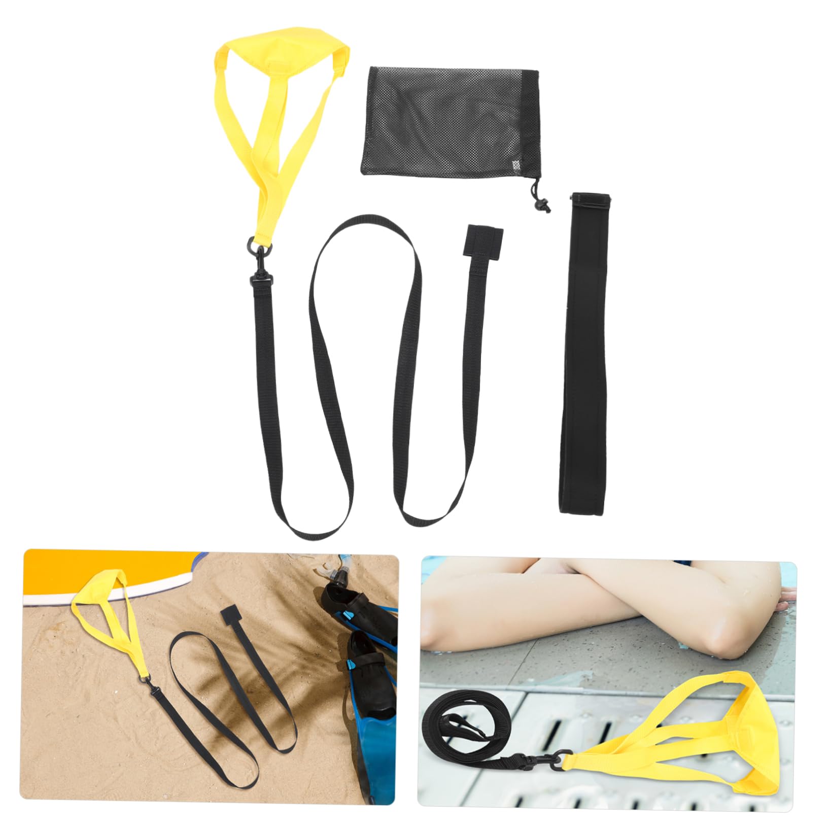 Gogogmee 1set Swim Resistance Parachute Swim Exercise Equipment for Adults Boys and Girls Portable Sports Accessory for Swimming Training Fitness Improvement