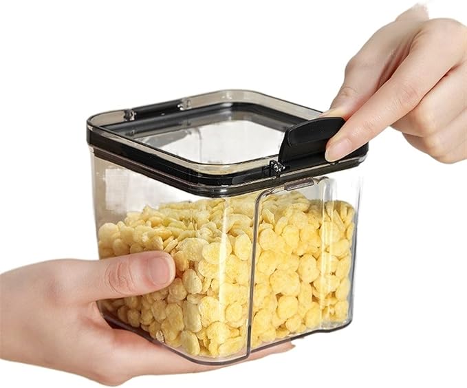 Amazon.co.jp ドライフード、シリアルコンテナ穀物貯蔵容器、穀物、スナック、ディスペンサー用のBPAフリーのプラスチック密閉食品