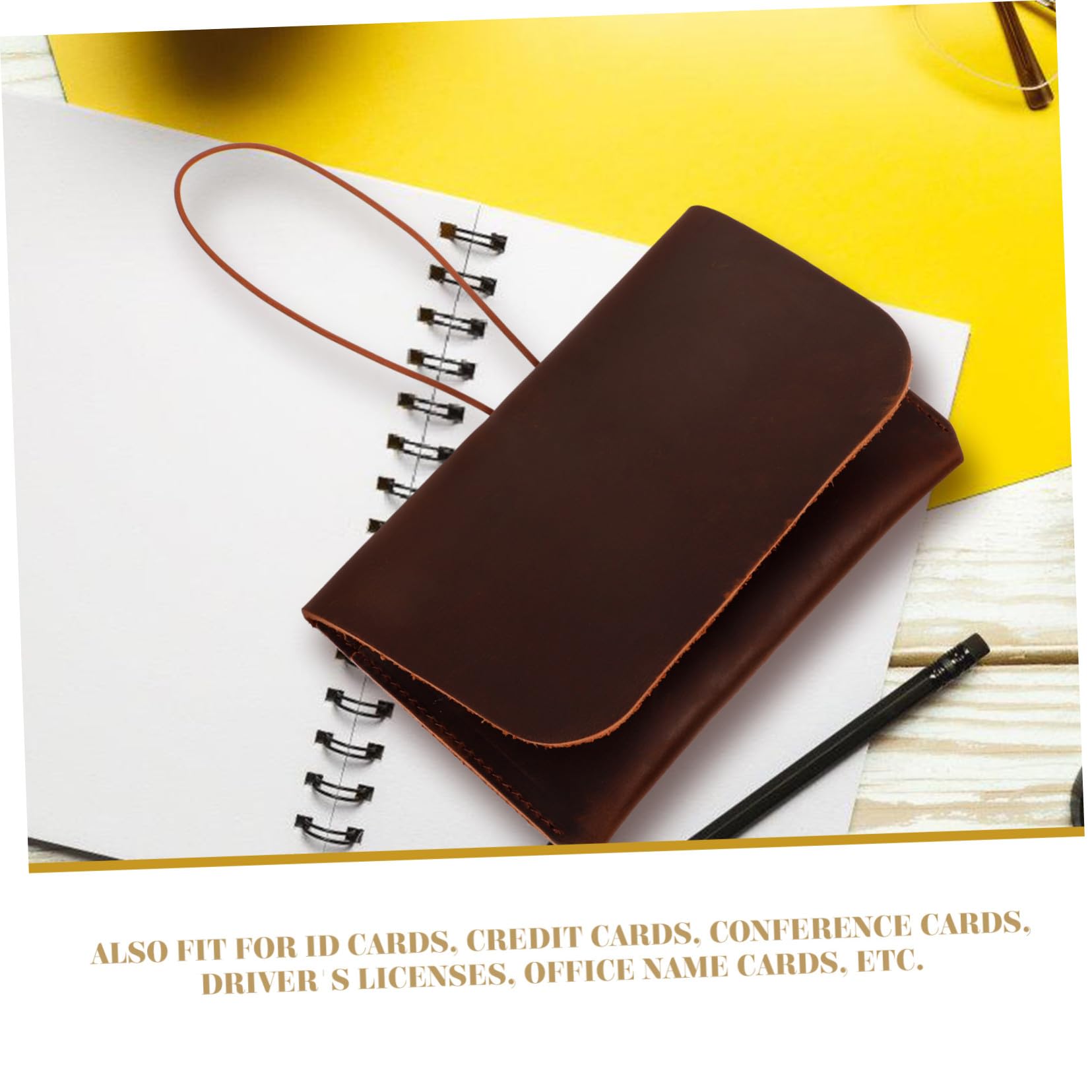 Cartera para Pasaporte de Cuero Café, Estuche Reutilizable Resistente