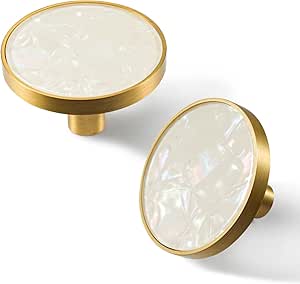 SAILANKA 2 Pack Natural Shells Cabinet Knobs Pulls Drawer Knobs Hanging ...