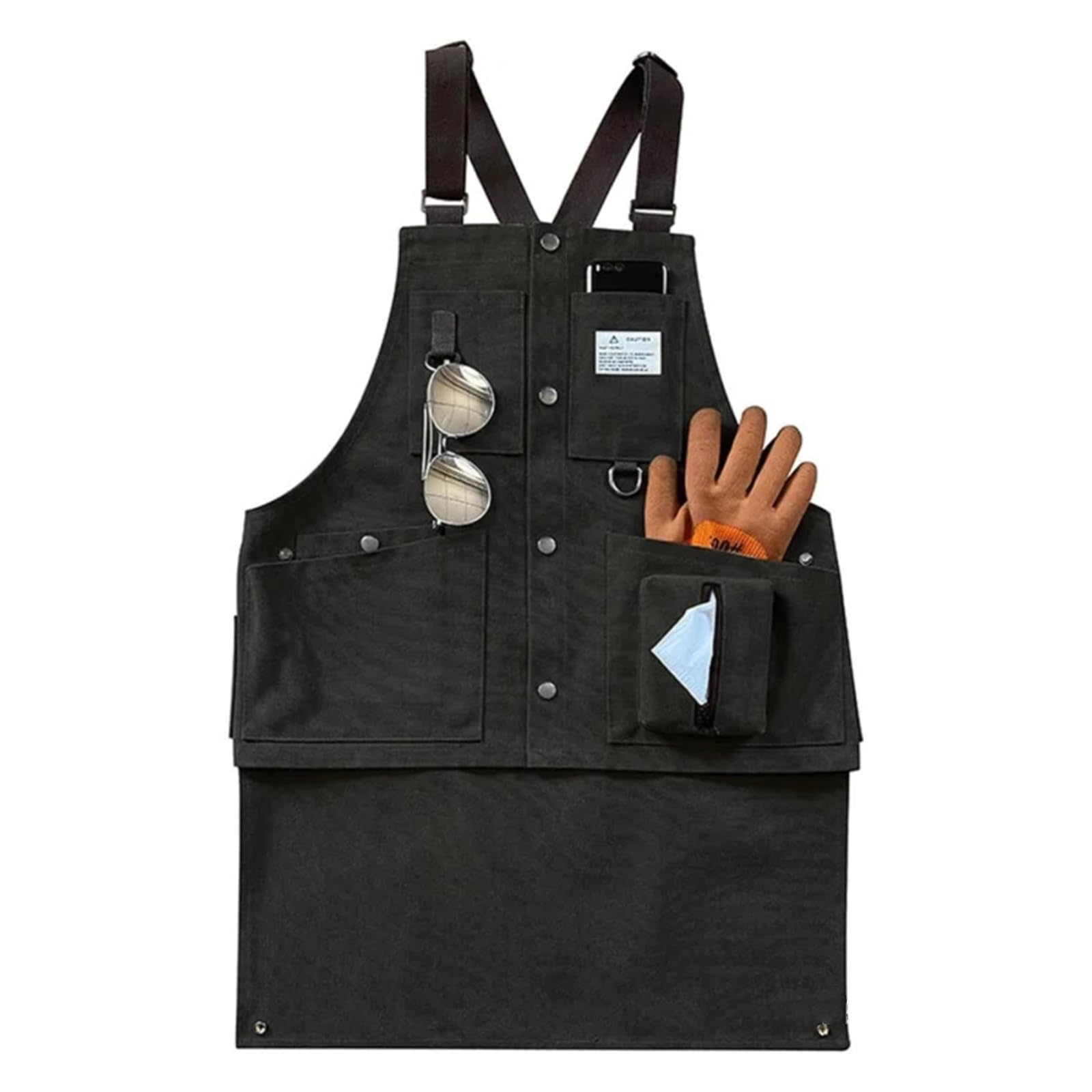 PANGBOER Canvas Work Apron with Multiple Pocket for Tool Organization Great for Electricians Woodworkers Carpenters Craftsmen Professional Craftsmen Apron