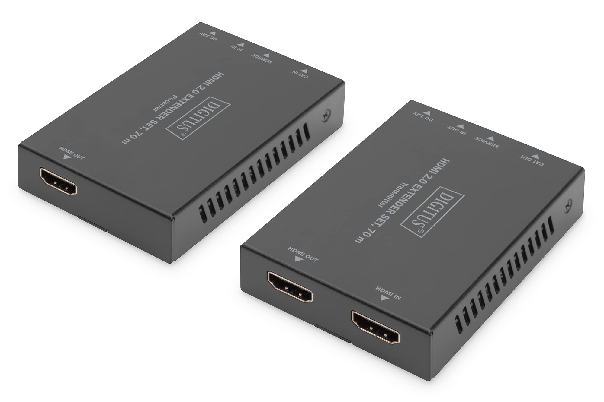 DIGITUS Set estensore HDMI 2.0 70 m 4K/60 Hz 18 Gbps HDCP 2.2 HDR PoC