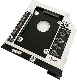 2nd HDD SSD Hard Drive Optical Bay Caddy Adapter Frame for Dell Latitude E6320 E6420 E6520 E6330 E6430 E6530 Modular Bay with Bezel + Ejector Latch