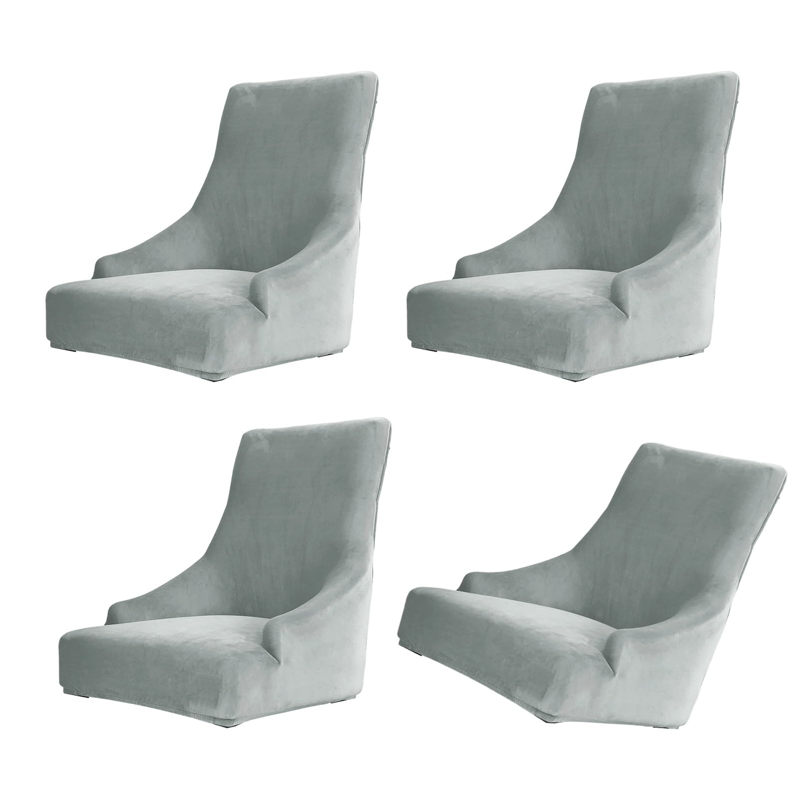 Piceioep Stretchable Silver Sofa Cover European Styles Elastics Slipcovers Machine Washable for Home Furniture Elastics Dining Chair Cover