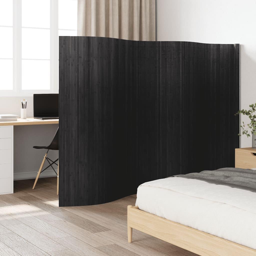 Bambusowy parawan, szary, 400 x 165 cm, ścianka działowa jako ochrona prywatności, wolnostojąca, składana, nieprzejrzysta, mobilna, do salonu, sypialni, biura, biura