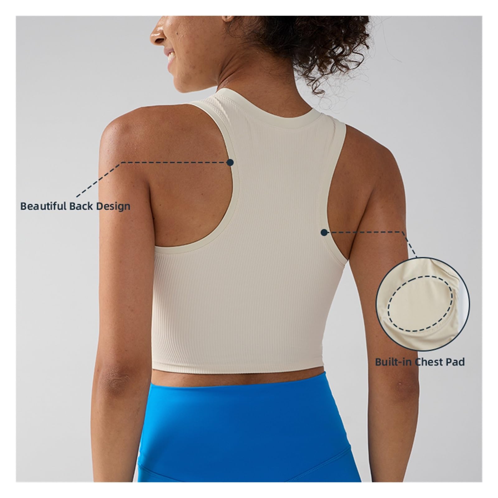 Sport BH Damen Damen Lauf-Fitness-Sportweste mit Hohlrücken-Design, Enge Yoga-BH-Weste for aktives Tragen