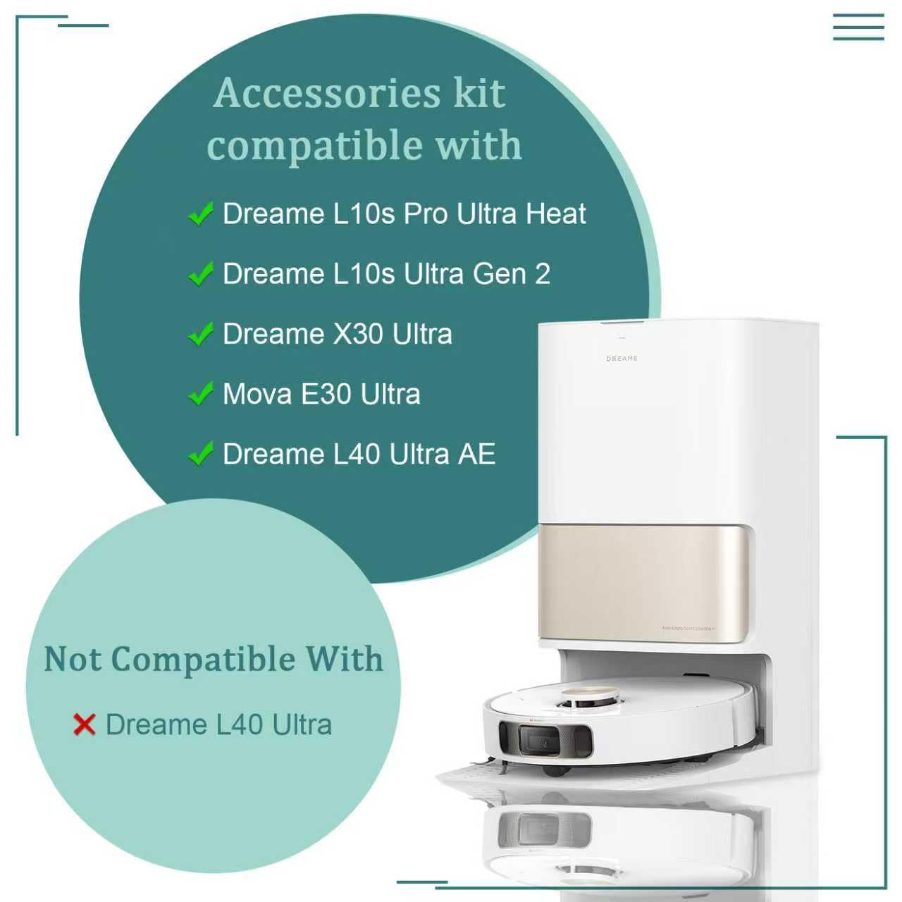 24 Stück Zubehör für Dreame L10s Pro Ultra Heat / L10s Ultra