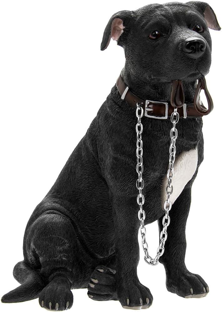Leonardo Black Staffordshire Bull Terrier Walkies - Figura Decorativa
