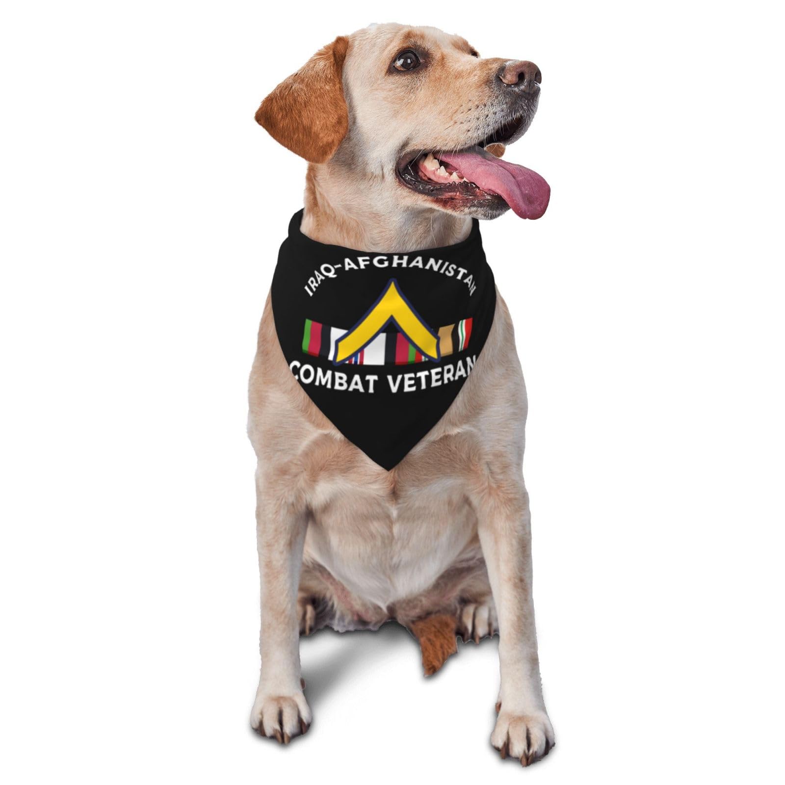 Us Army Private Iraq-Afghanistan Combat Veteran Dog Scarf Pet Bandana Cat Pet Bibs