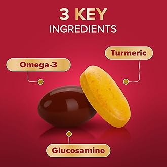 Seven Seas JointCare Plus Turmeric, with Omega-3, Glucosamine, Chondroitin, Vitamins C and D, Manganese and Zinc, Food Supplements, 30-Day Pack