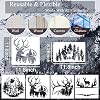 11 Pcs Deer Stencils Forest Mountain Tree Deer Head Stencils for Wood Burning Stencil Template for Painting on Wood Crafts Home Decors (Deer) #5