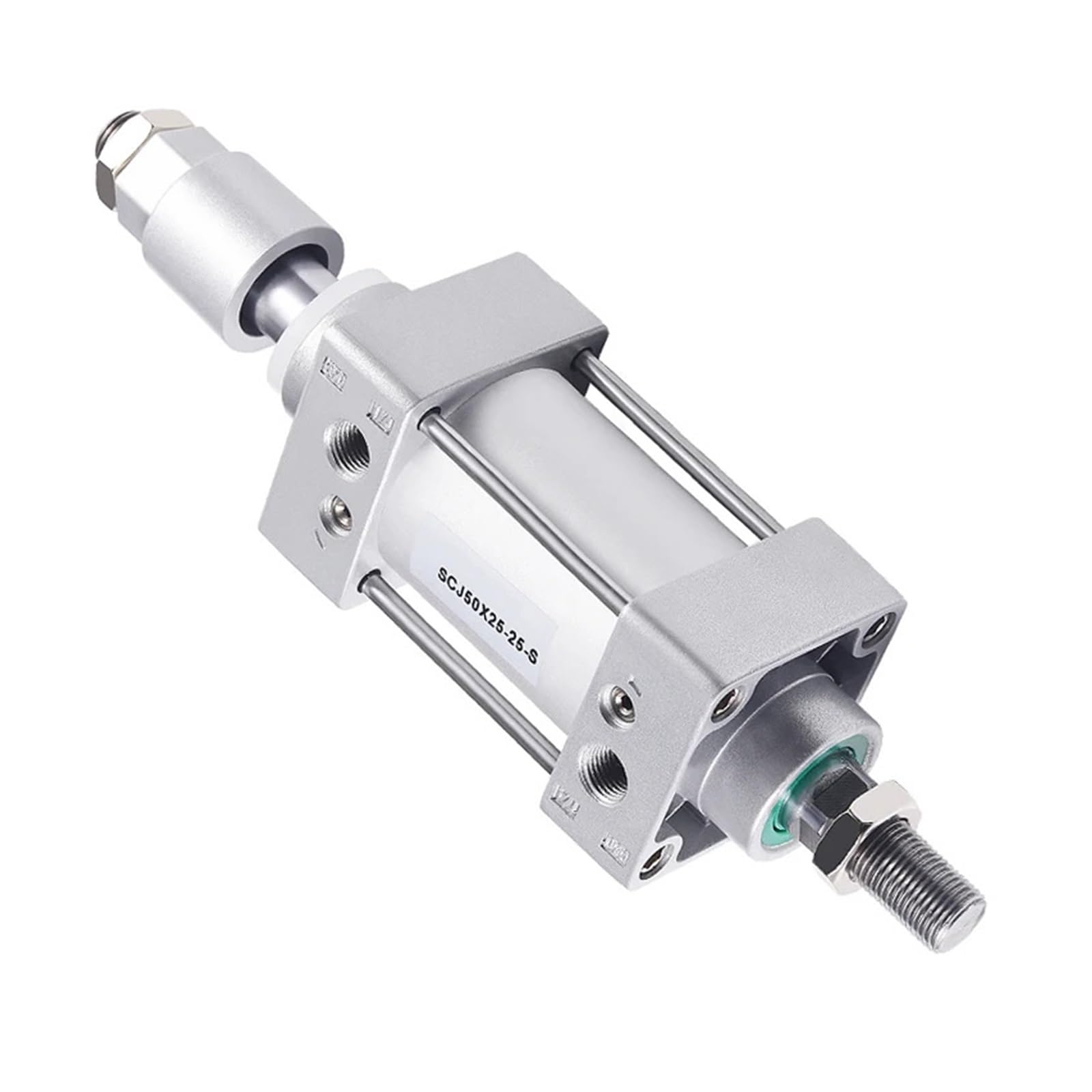 SCJ32 * 50/75/100/150/200-50-S Standard Air Pneumatische Zylinder Einstellbare Kolben Doppel Stange Reset Dichtung Staub-Proof(Stroke 0-100mm)