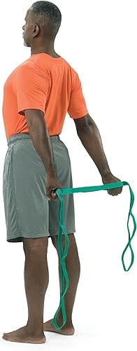 Miniatura 7 de La correa elástica original con póster de ejercicio, fabricada en los Estados Unidos por OPTP - Correa elástica y correa de yoga para estiramiento,
