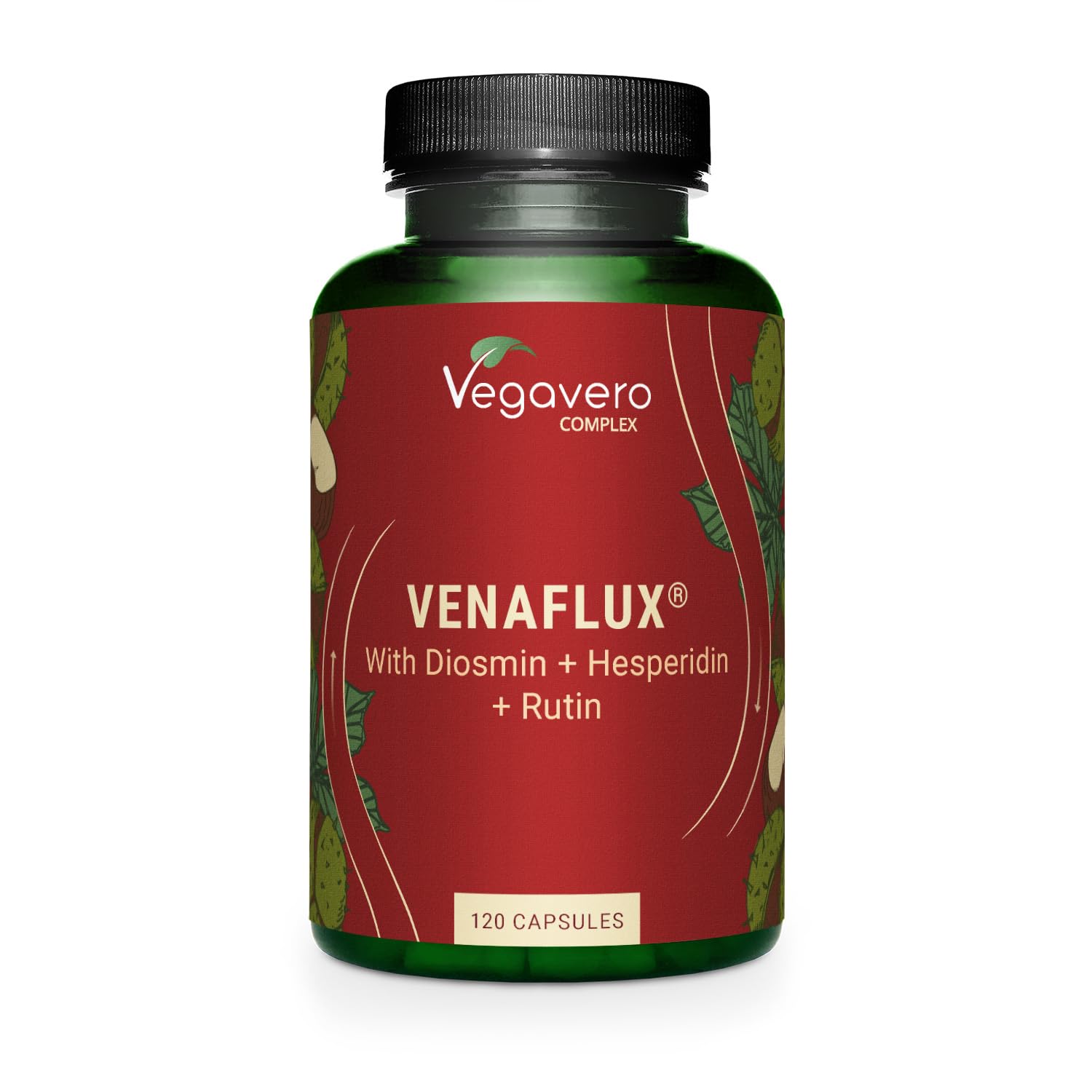 Vegavero Circulation Booster | with Diosmin, Hesperidin, Rutin, Horse Chestnut & Butcher’s Broom | 120 Capsules | Leg Flow, Haemorrhoids & Varicose Veins Relief | Vegan