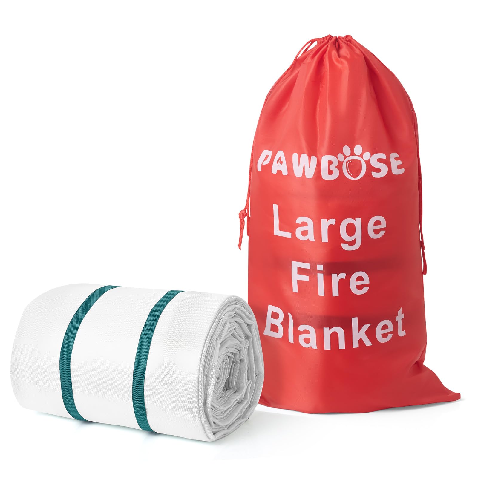PAWBOSE Coperta ignifuga di emergenza extra large, 4 x 6 m, in fibra di vetro, resistente, per cucina, officina e campeggio