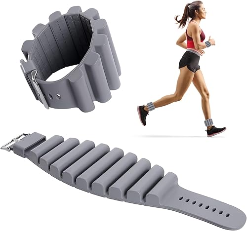 Juego de pulseras de silicona ajustables para muñeca y tobillo para hombres, mujeres, niños, entrenamiento de resistencia para caminar, correr,