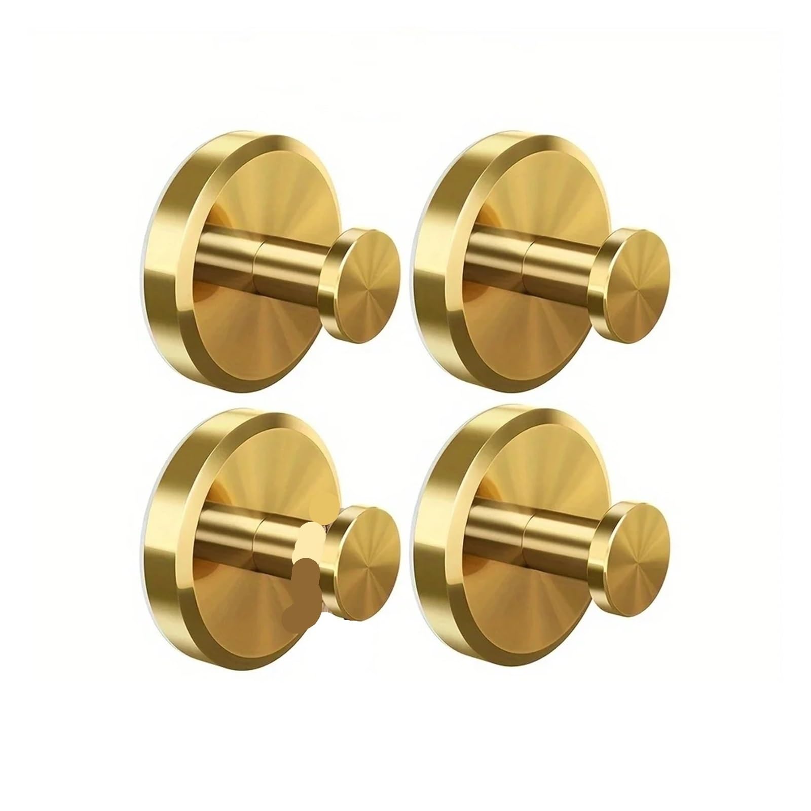 8 Stück wasserdichte Saugnapfhaken, einfache Montage for Dusche, Badezimmer, Küche und mehr, Tragkraft bis zu 7 kg, ideal for Handtücher Für Küche Bad(Gold)