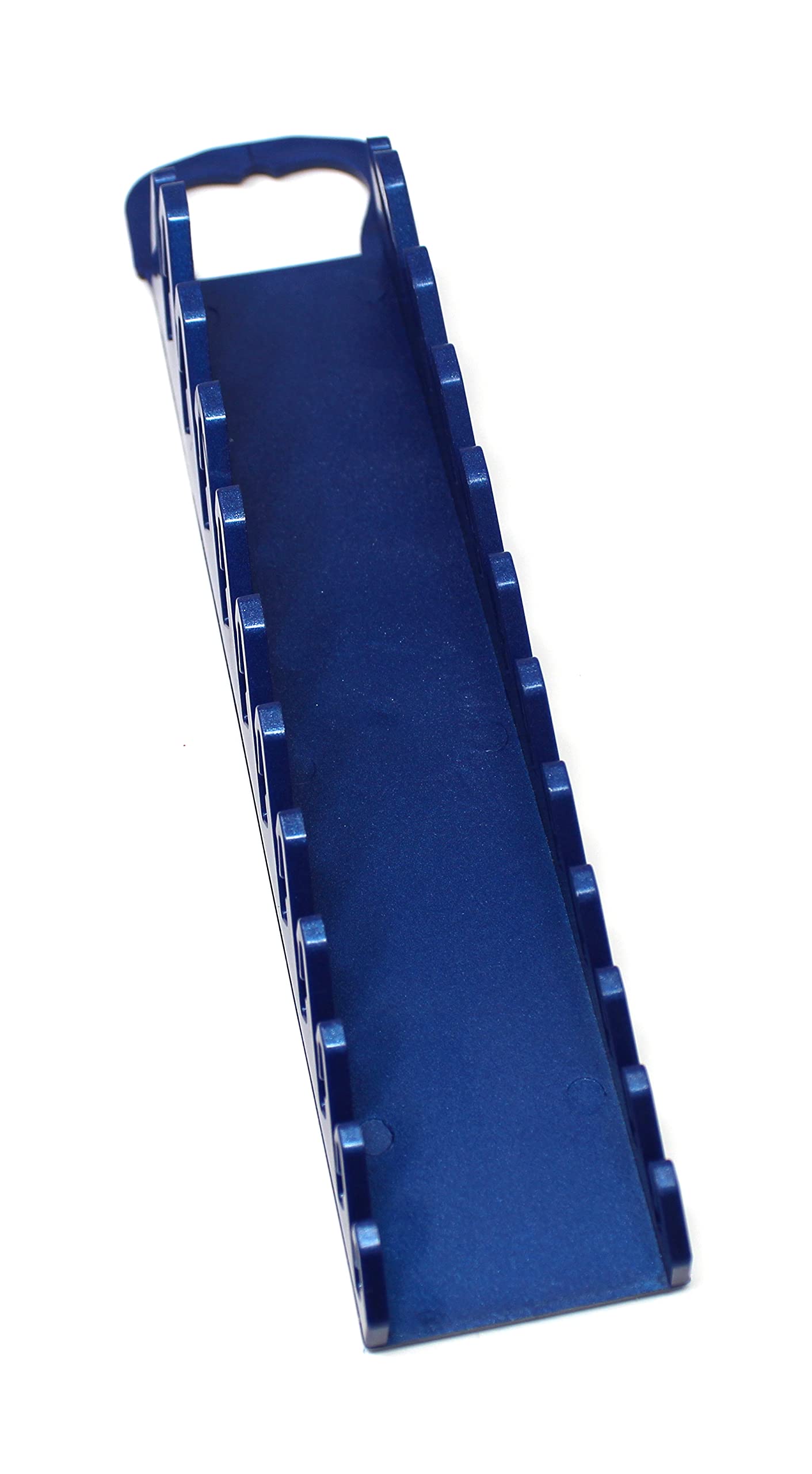 Plastic Portable Wrench Organizer Tray – Holds 11 Tools, Blue, Made In USA - View #9