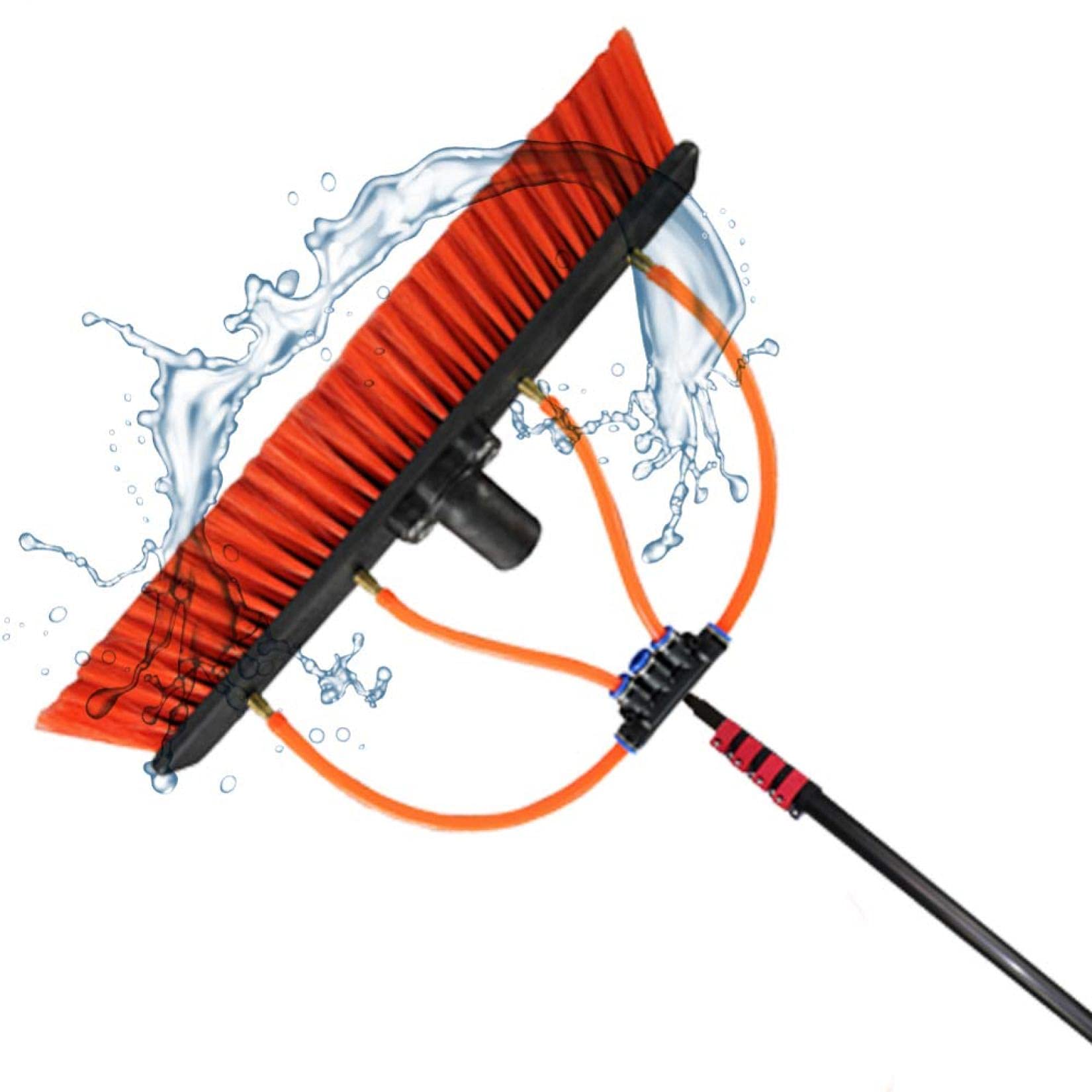 DUANHOZ Window Cleaning Brush, Window Cleaning Pole, Cleaner Kit, Water/Hose Fed Pole, Cleaning Photovoltaic and Solar Panels, 6M (7.2M)