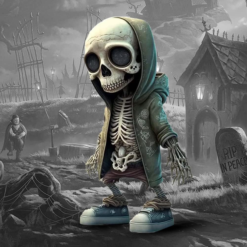 Cool Skeleton Figurines, Portable Ornaments Collectible Decorative For Halloween Party Desk Home