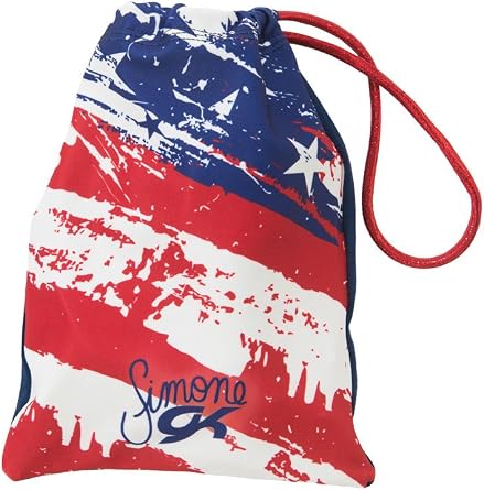 GK Gymnastics Grip Bag for Girls & Women Simone Biles Red, White & Blue | Holds Leotards, Gymnast Gear & Ballet Shoes