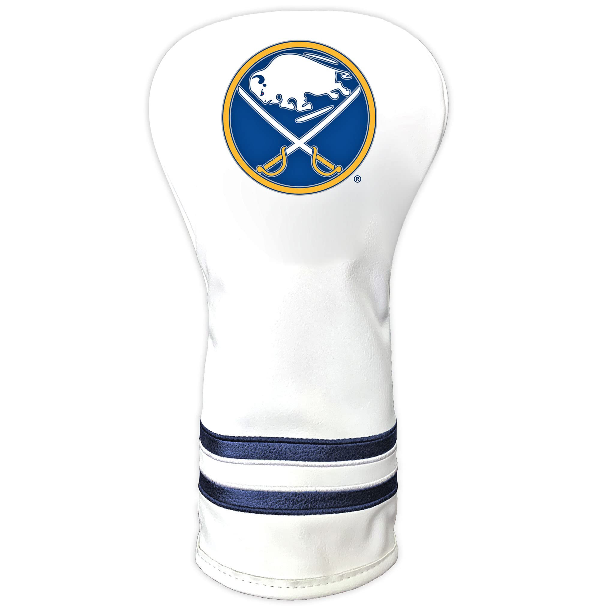 Team Golf NHL Buffalo Sabres White Vintage Driver Head Cover, Form Fitting Design, Retro Design &