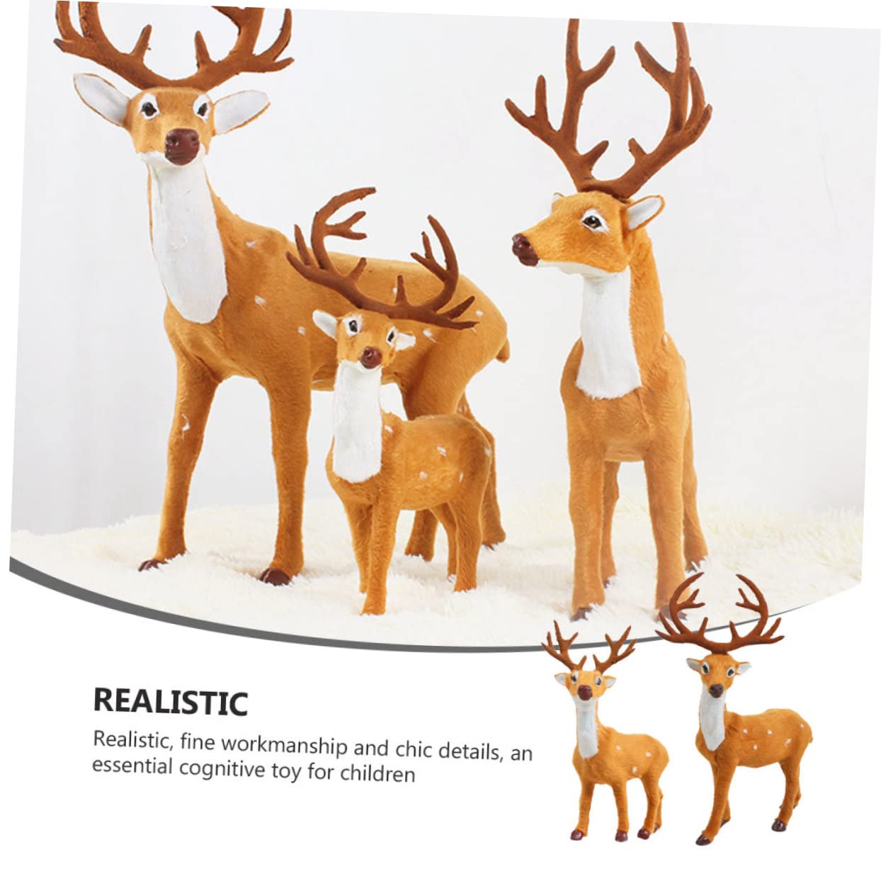 Cabilock 3 Series Adorno Navideño De De Peluche Decoración Y Simulativa para Muñeco De Reno para Fiestas Y Hogar 2 Piezas X 3