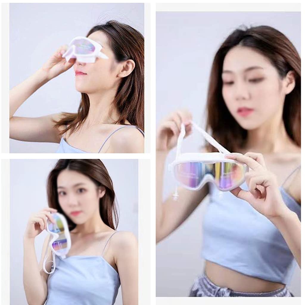 Big Frame Professionelle Schwimmbrille, wasserdicht, weiches Silikon, beschlagfrei, UV-Schutz, für Herren und Damen