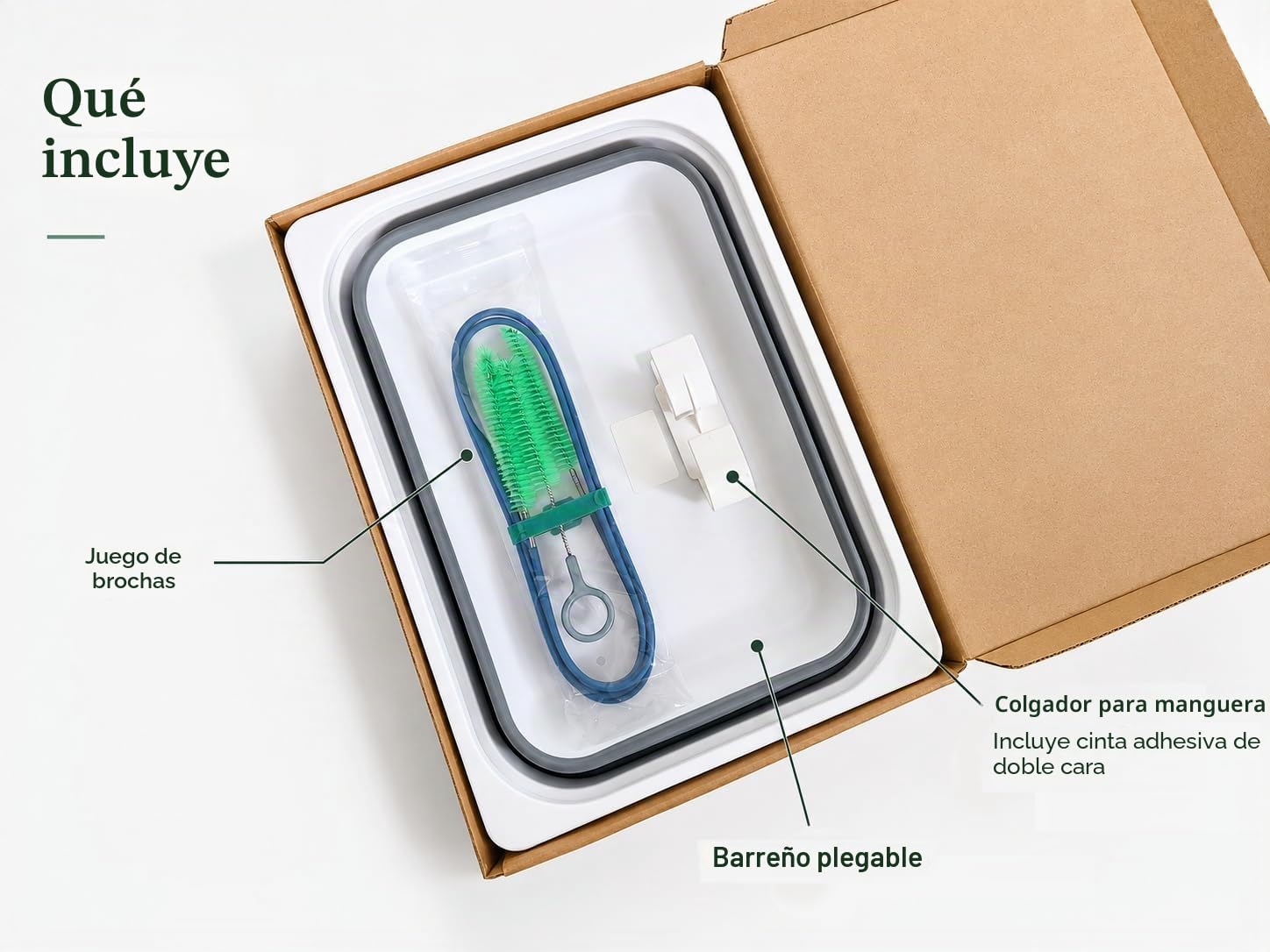 AVEEN CPAP & BiPAP Kit de limpieza, cepillo de limpieza de tubo CPAP con palangana plegable y gancho de secado de tubo, accesorios para tubos y máscaras CPAP
